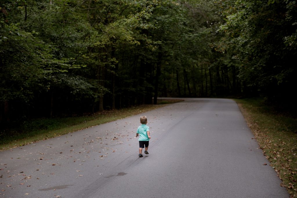 toddlers running